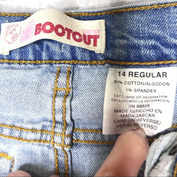 Faded Glory Girls Y2K Light Wash Bootcut Jeans Size 14 - Picture 5 of 6